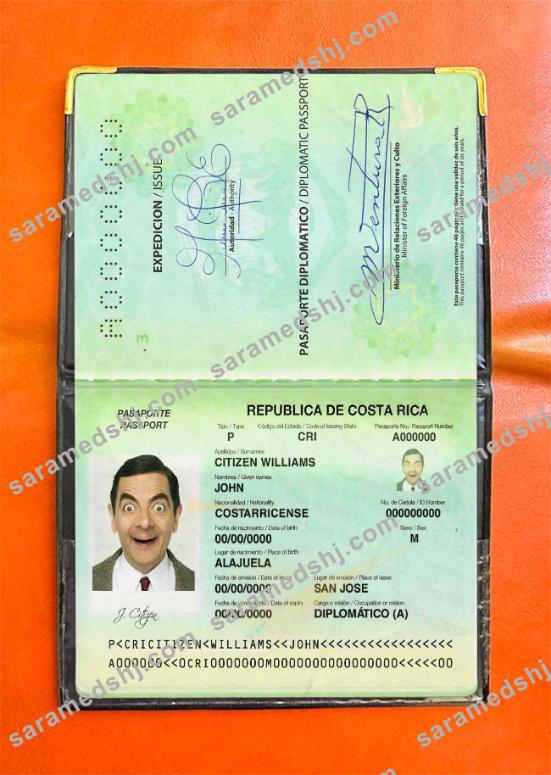 Costa Rica diplomatic passport photo look